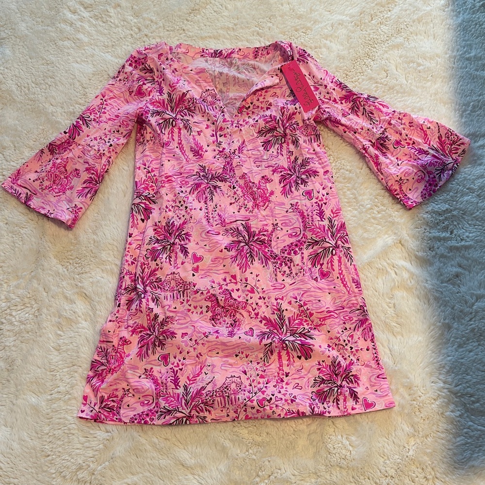 Lilly Pulitzer Pink Leaf Print Dress
